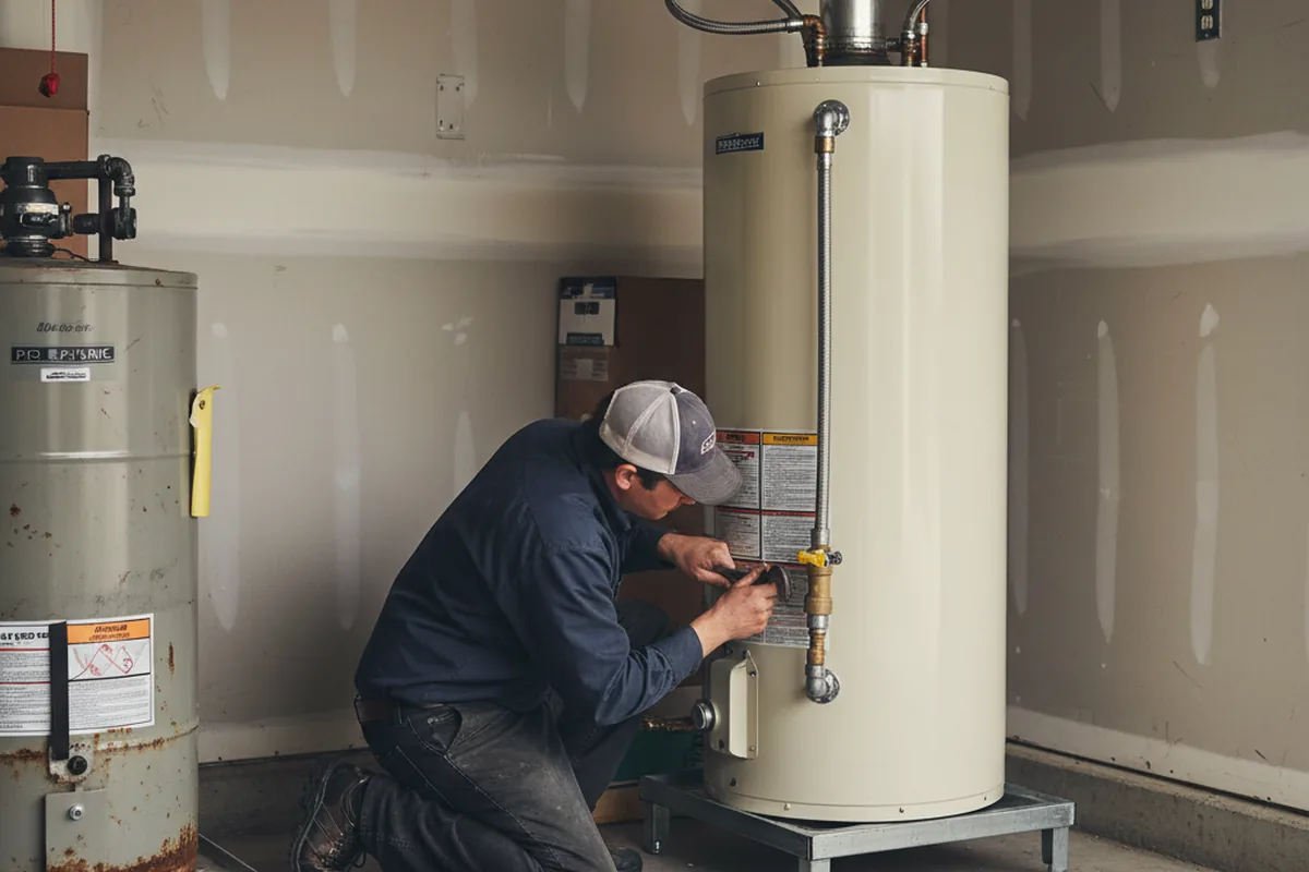 Water heater and shutoff valve replacement in Demarest